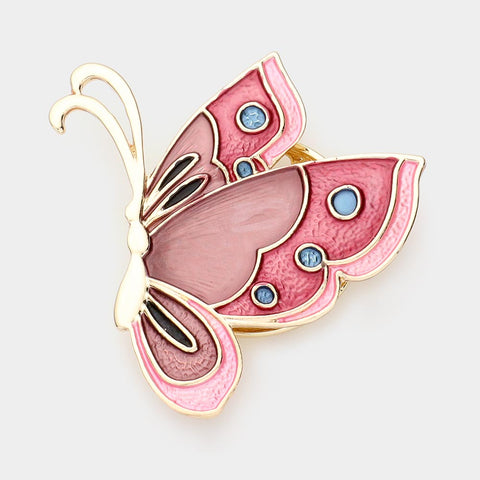 Butterfly Magnetic Pin in Pink