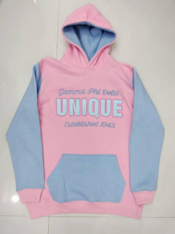 Gamma Phi Delta Unique Applique/Embroidered hoodie