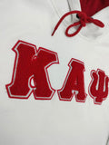 Kappa white chenille red lined hoodie