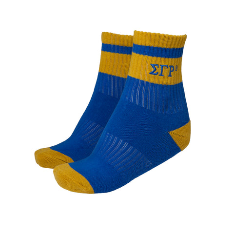 SGRHO Blue Quarter Socks