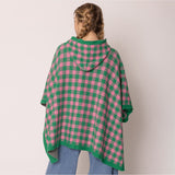 AKA Checker board Pink and Green Cape