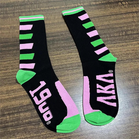 AKA Black and Pink socks