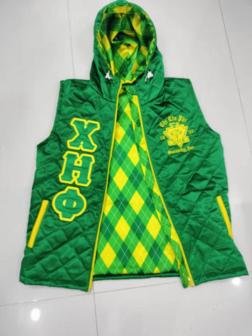 Chi Eta Phi Diamond Vest w Plaid lining