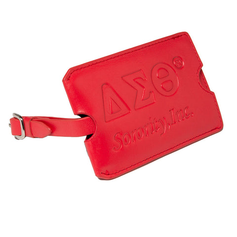 Delta Leather Luggage Tag