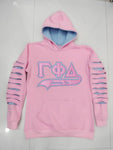 Gamma Pink Ripped Hoodie