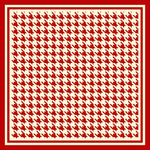 Houndstooth Red/White Satin Scarf (Copy)