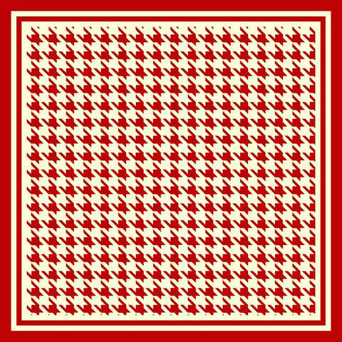 Houndstooth Red/White Satin Scarf (Copy)