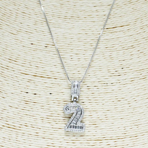 number 2 two necklace