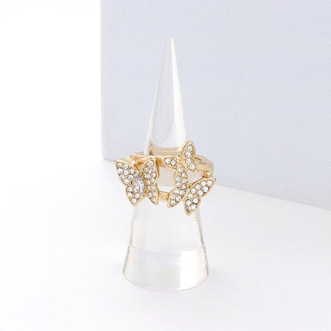 Triple Butterfly Stretch Ring