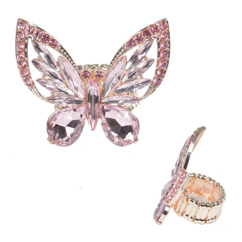 Pink butterfly Ring