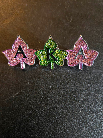 Ivy Pin in Pink and Green