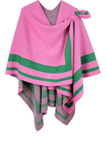 Shoulder Wrap Shawl in Pink and Green