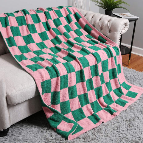 Green and Pink Throw