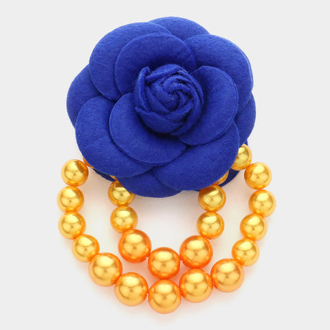 SGR Rose and Pearl Brooch