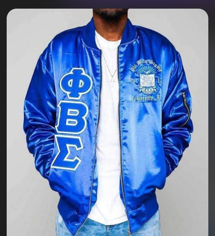 Phi Beta Sigma Satin Quilted jacket