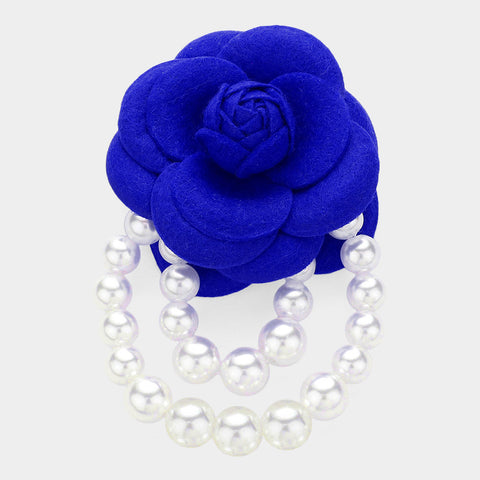 Zeta Rose and Pearl Brooch