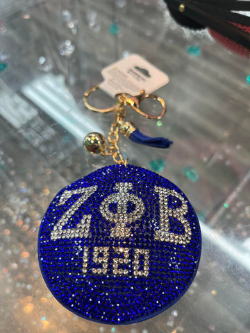 Zeta round keychain