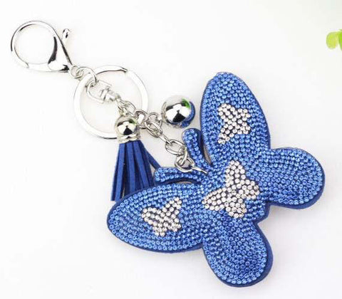 Butterfly Keychain Blue