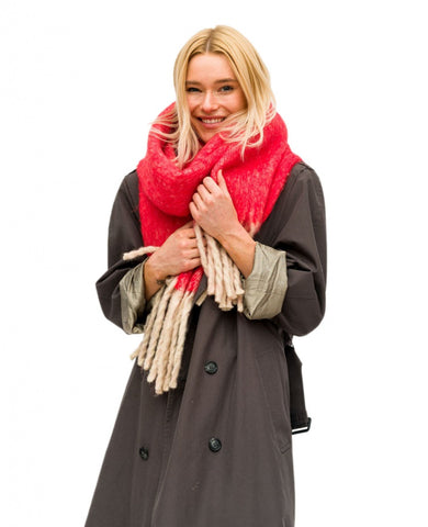 Wrapped and Ready in Red Scarf