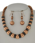Beaded Beauty in Copper and Black Necklace