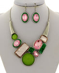Bombshell in Pink and Green Necklace