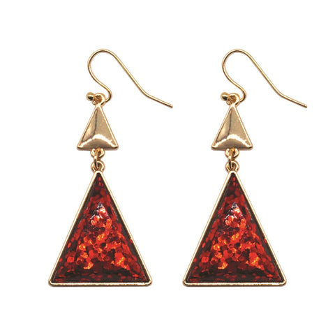 Delta Dangling pyramid earrings