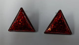 Delta Red triangle earrings