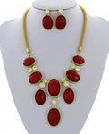 Diva in Red and Gold Necklace