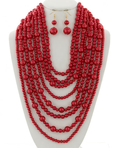Dripping in Red Necklace
