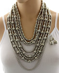 Dripping in SIlver Necklace