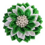 Green and white corsage