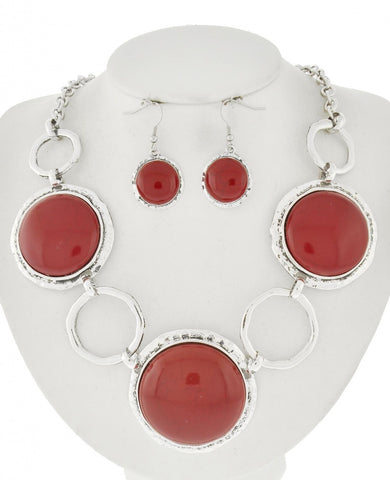 Making Rounds Red Necklace