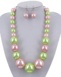 Oversize Pink and Green Pearls Pearls AKA