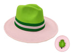 Pink and Green Fedora