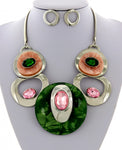 Pure Joy In Pink and Green Necklace