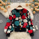 Red and Teal  Flower Jacket