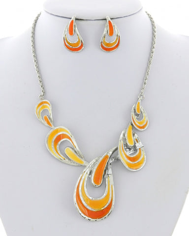 Summer Breeze in Yellow and Orange Necklace