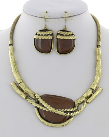 Tribal Beat in Brown Necklace