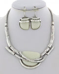 Tribal Beat in White Necklace