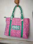 Sequin Tote in hot pink