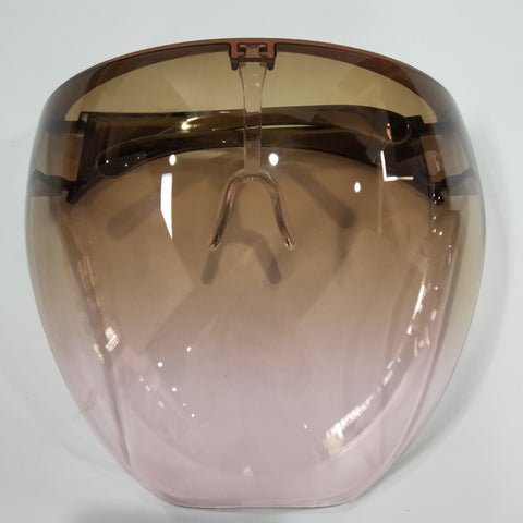 Brown to Pink face shield