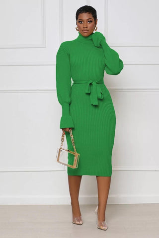 Green Sweater dress