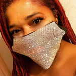 Silver Crystal Face Mask